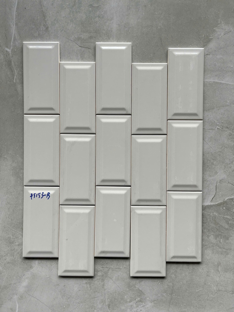 Gạch thẻ xám ấm bóng vát KT 75x150mm STA75153-B
