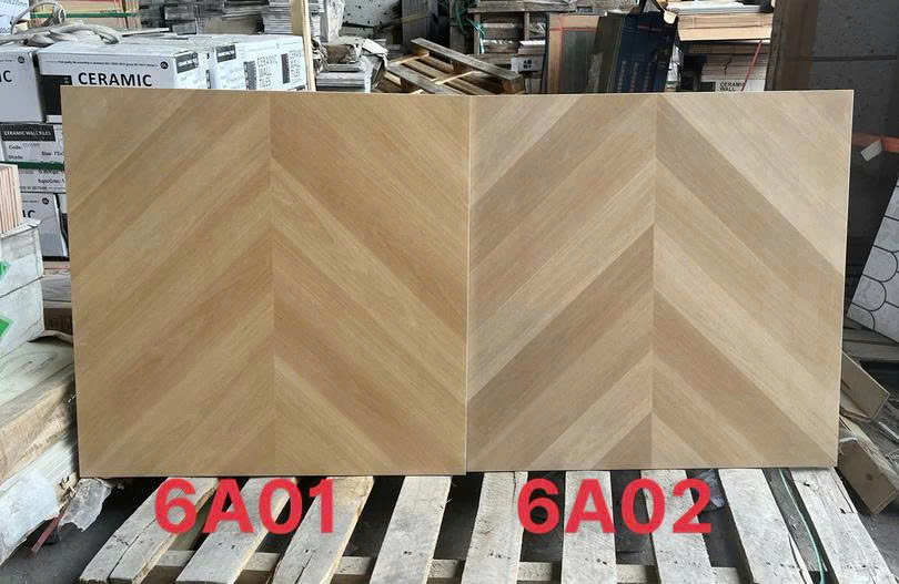 Gạch giả gỗ 600x600mm xương đá nhập khẩu mã GG6A02