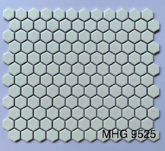 Gạch Mosaic Lục Giác 23x26 Màu Trắng MHG 9525