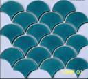 Gạch Mosaic Vảy Cá Rạn Đơn Xanh Dương MHF 01