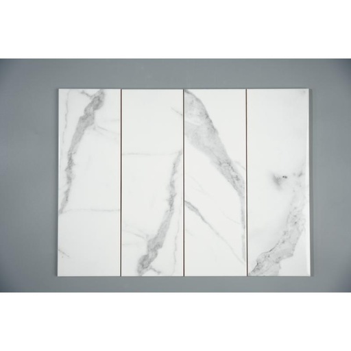 [0208-2] Gạch thẻ trắng vân mây KT 100x300mm 0208-2