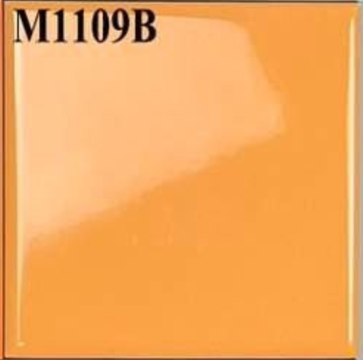 [M1109B_MDC] Gạch thẻ 100x100 bóng phẳng màu cam nhạt nhập khẩu