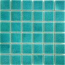 Gạch Mosaic Gốm Chip 48x48mm Men Rạn  Màu Xanh GB-48006
